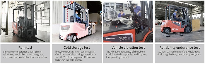 Các bước kiểm tra trước khi xuất xưởng xe nâng điện H4 series