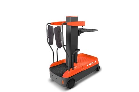 Xe nâng OPSM light order picker, xe nâng người trong kho hàng