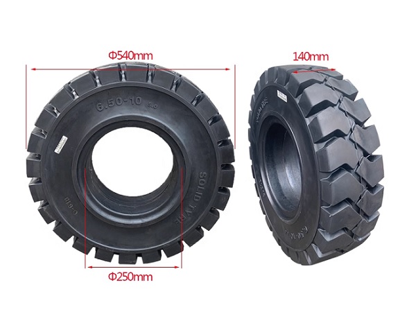 Thông số lốp đặc xe nâng 6.5-10 lốp trước 1-1.8 tấn