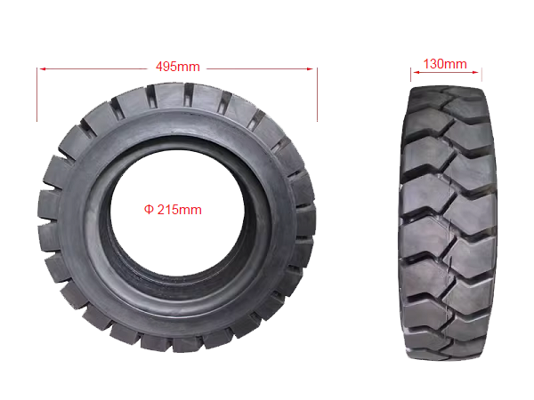thông số lốp đặc xe nâng 6.00-9 2-2.5 tấn lốp sau
