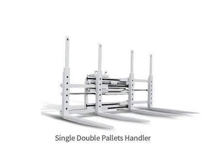 Single double pallets handler forklift