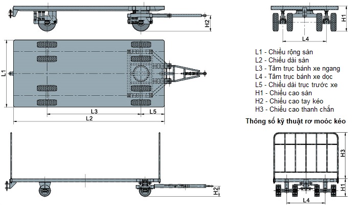 Bản vẽ rơ moóc chở hàng 7-8 tấn Model: TCP80
