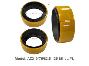Bánh lái PU Polyurethane xe nâng điện Heli AZ-210x75-135-8K-JL-YL