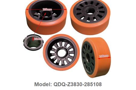 Bánh lái PU Polyurethane xe nâng điện Heli QDQ-Z3830-285108