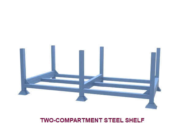 Khung xếp pallet hai gian hàng bằng thép Khung xếp pallet hai gian hàng bằng thép