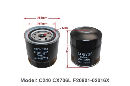 Lọc diesel xe nâng Heli CX706L 20801-02016