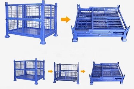 Quy trình vận hành Pallet thép gấp gọn
